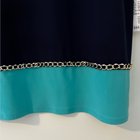 NWT Dressbarn Bell Sleeve Navy Dress - Picture 5 of 10